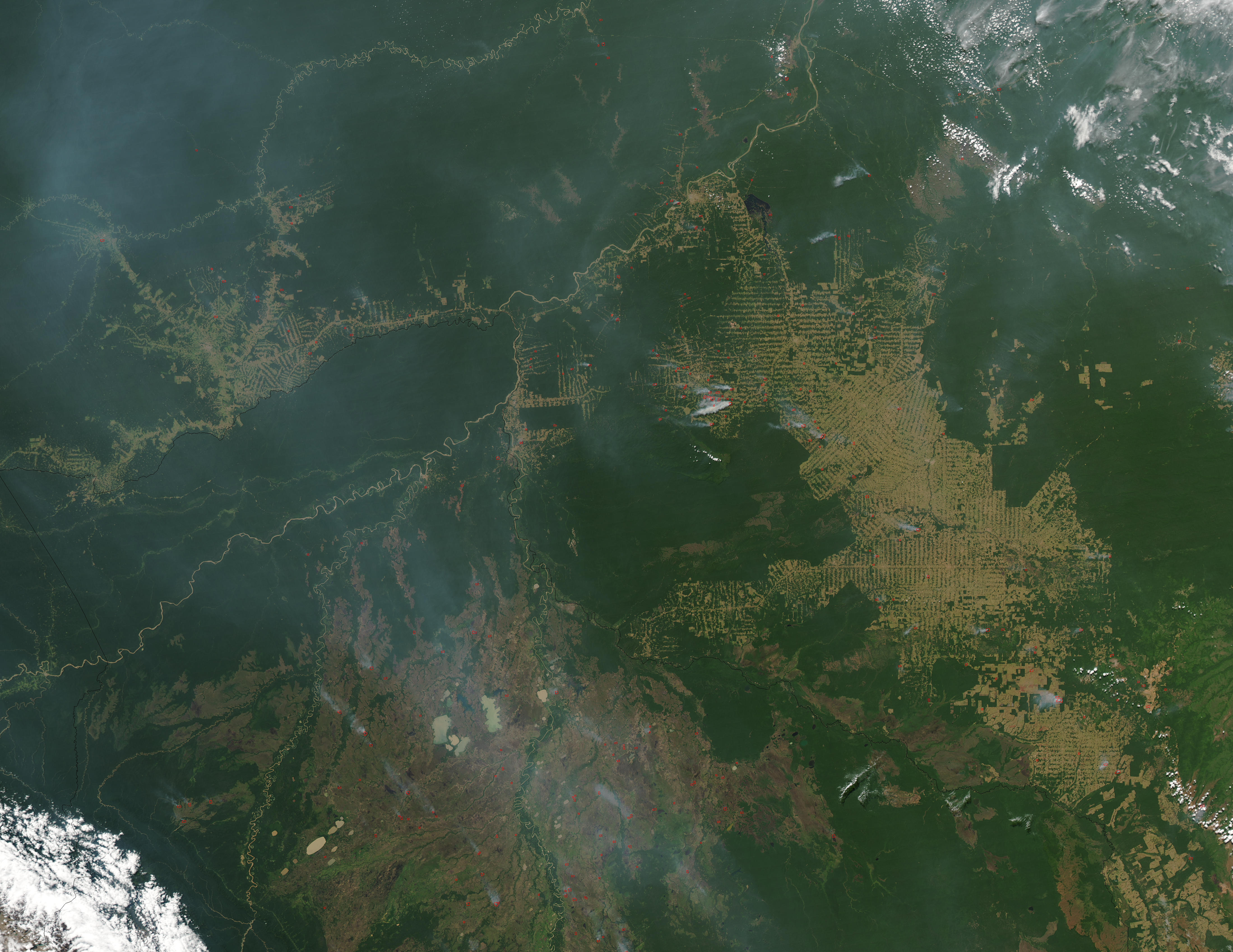 Fires and deforestation in Brazil and Bolivia - related image preview