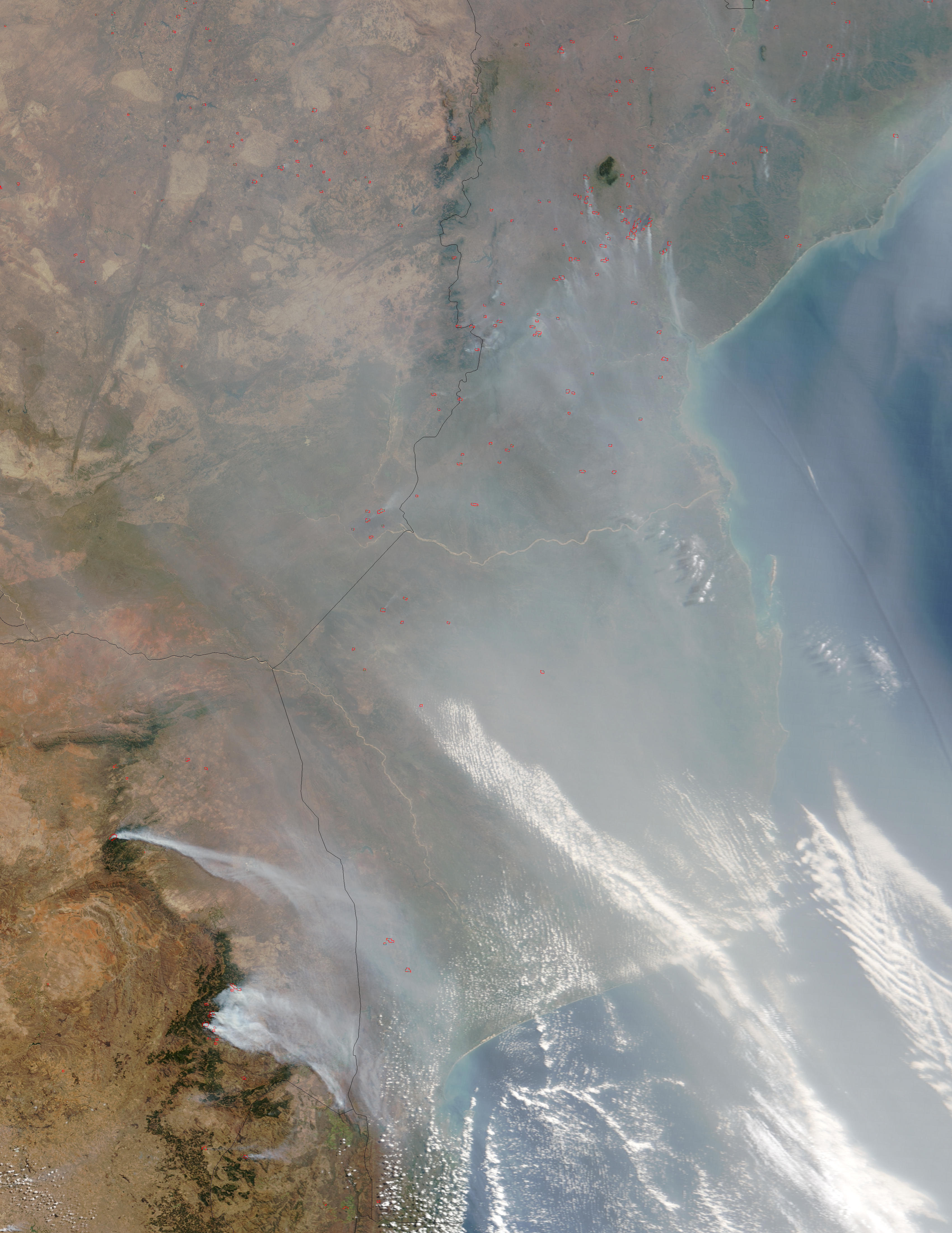Fires and smoke in South Africa and Mozambique - related image preview