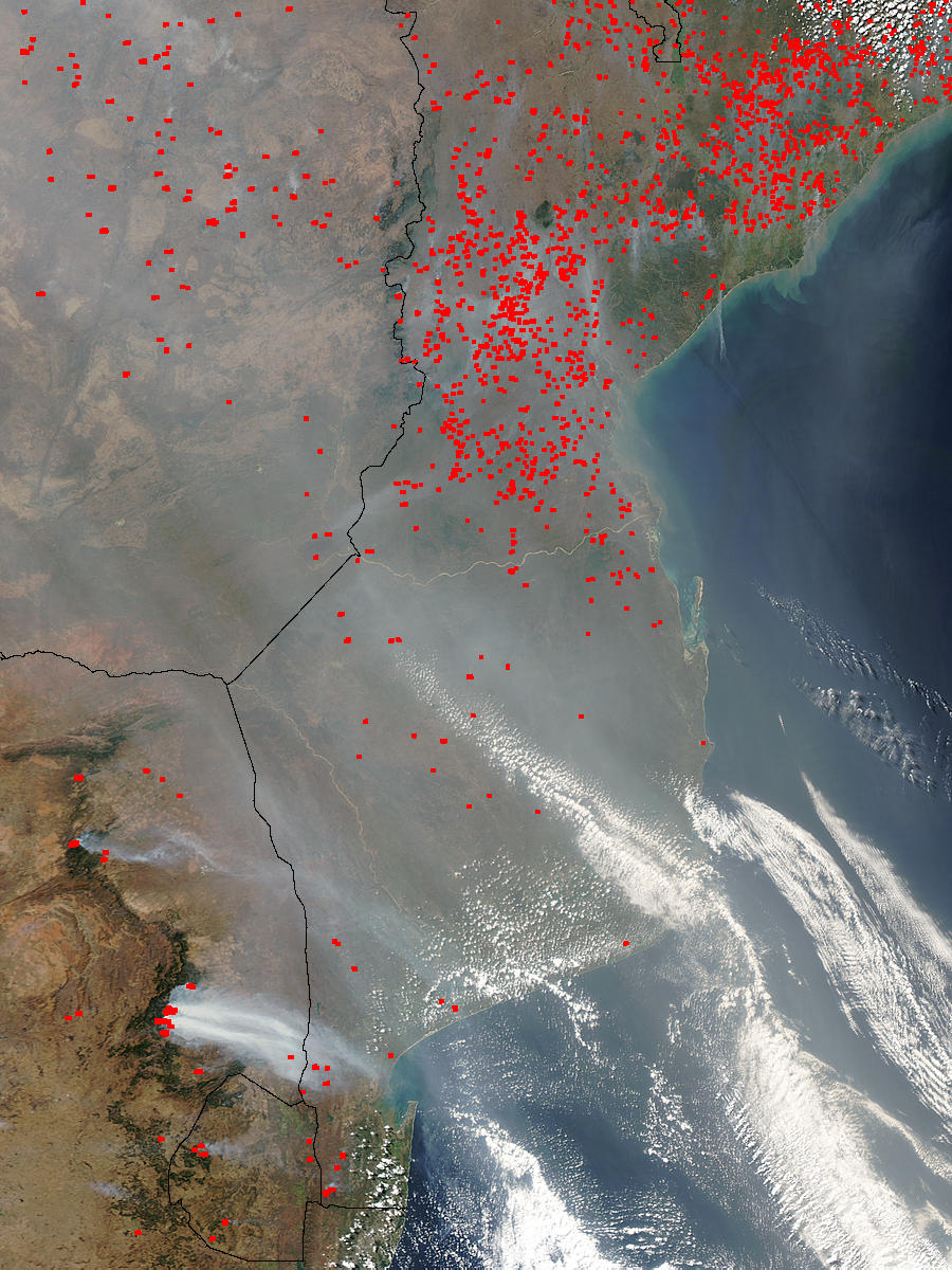 Fires and smoke in Mozambique and South Africa - related image preview