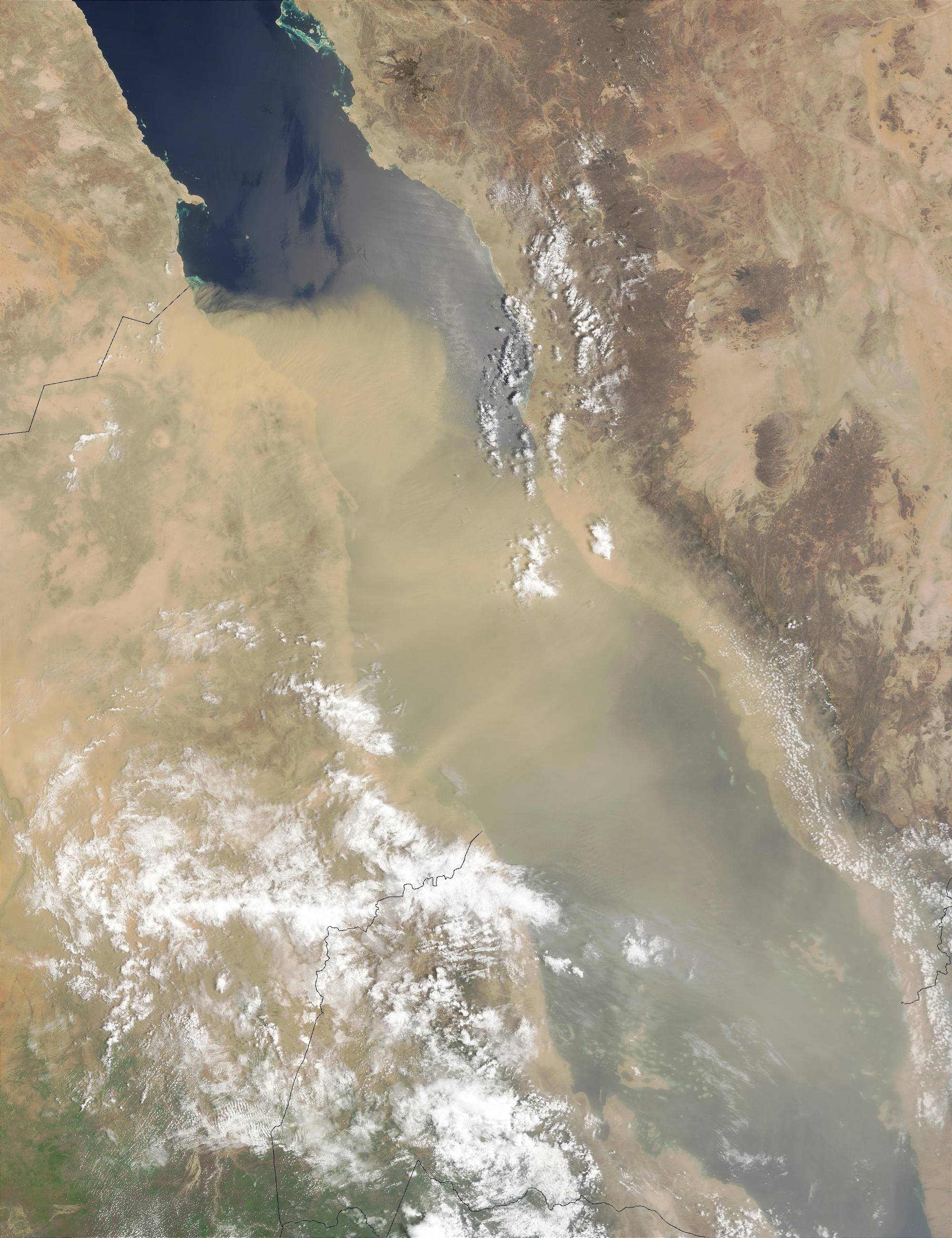Dust storm over the Red Sea - related image preview