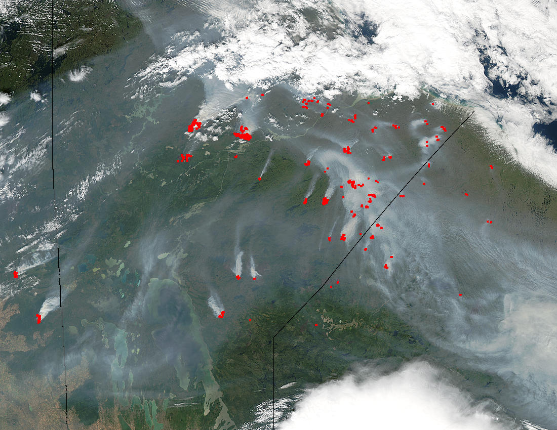 Fires and smoke across Manitoba, Canada - related image preview