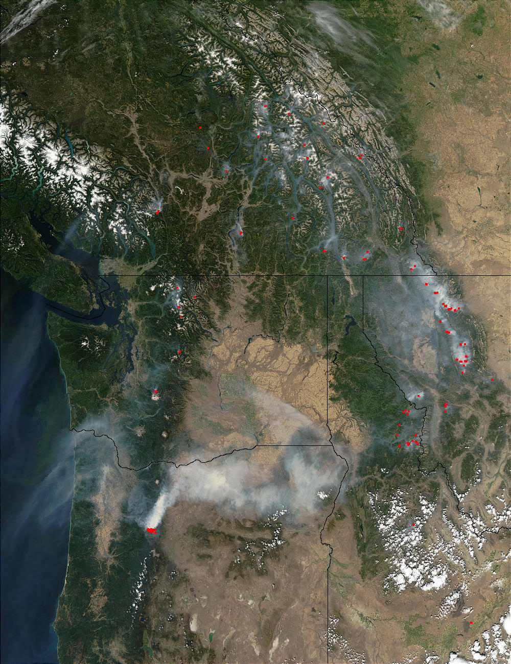 Fires and smoke the Pacific Northwest - related image preview