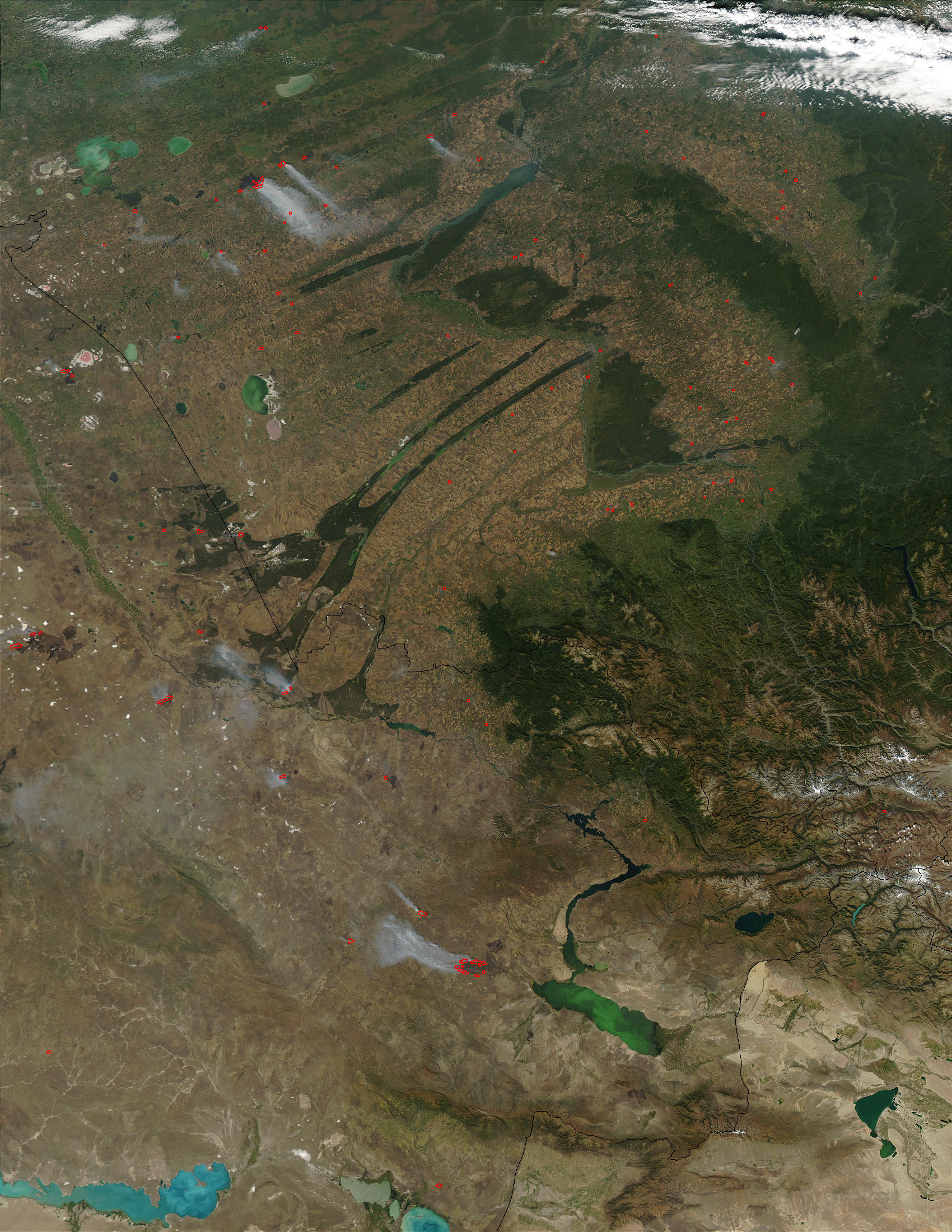 Fires in Kazakhstan and western Russia - related image preview