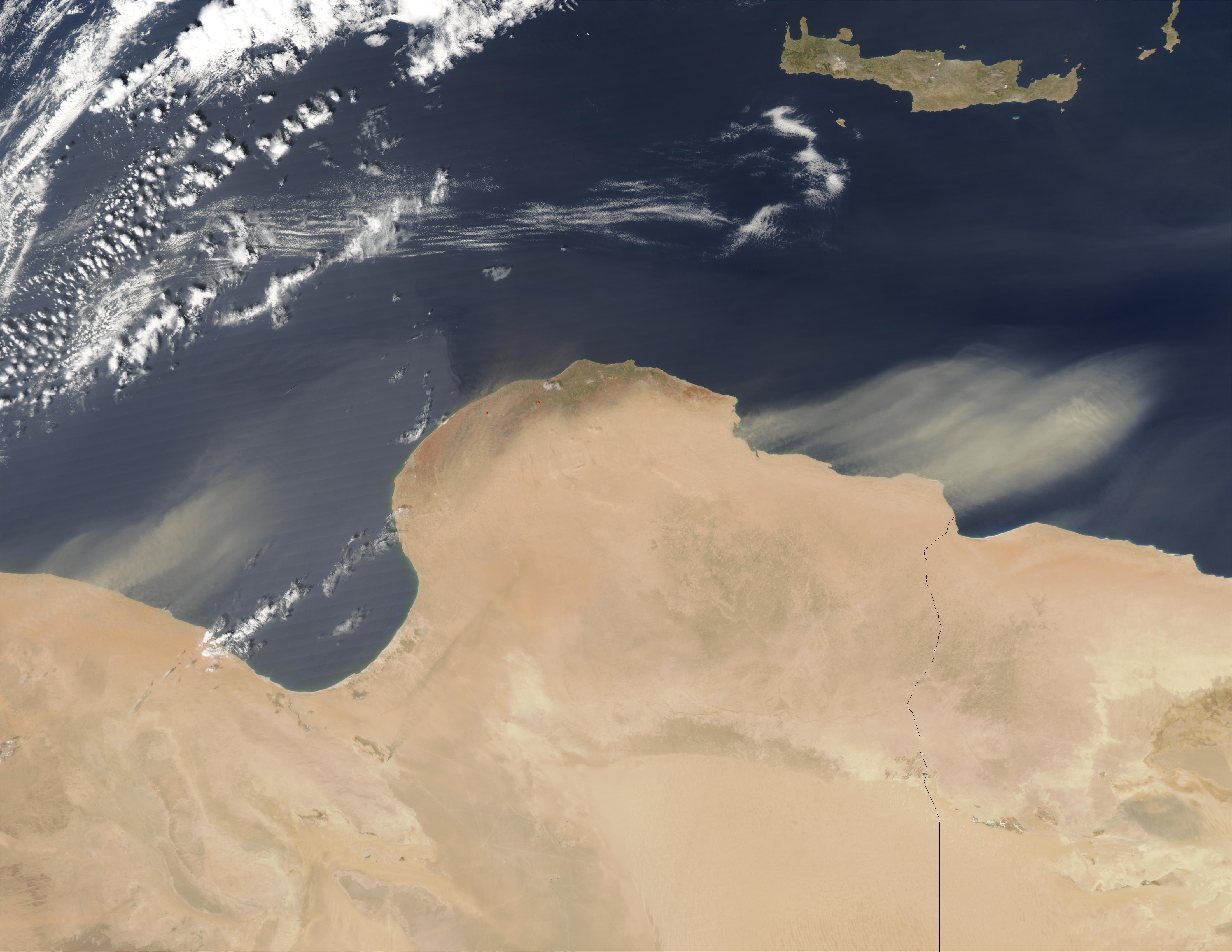 Saharan Dust Over The Mediterranean Sea