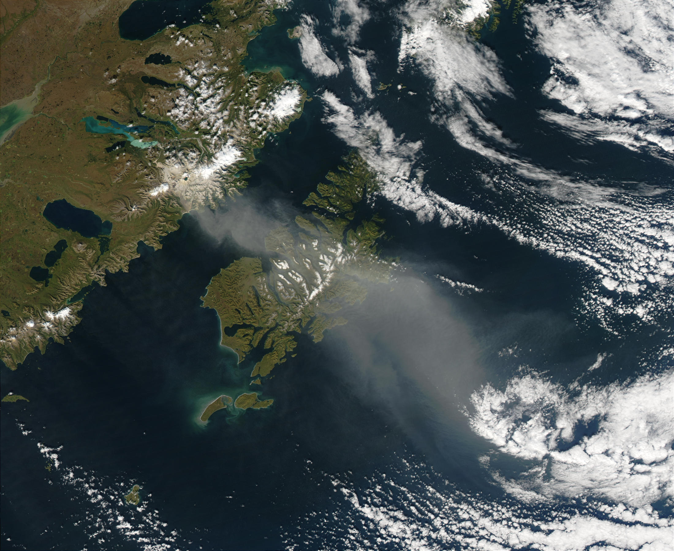 Resuspended volcanic ash over Kodiak Island, Alaska - related image preview