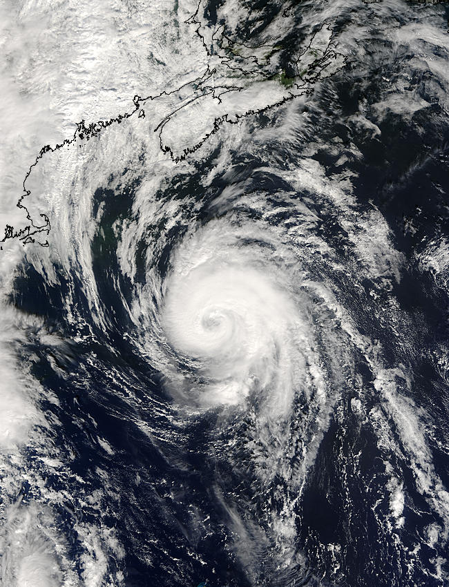 Hurricane Juan south of Nova Scotia - related image preview