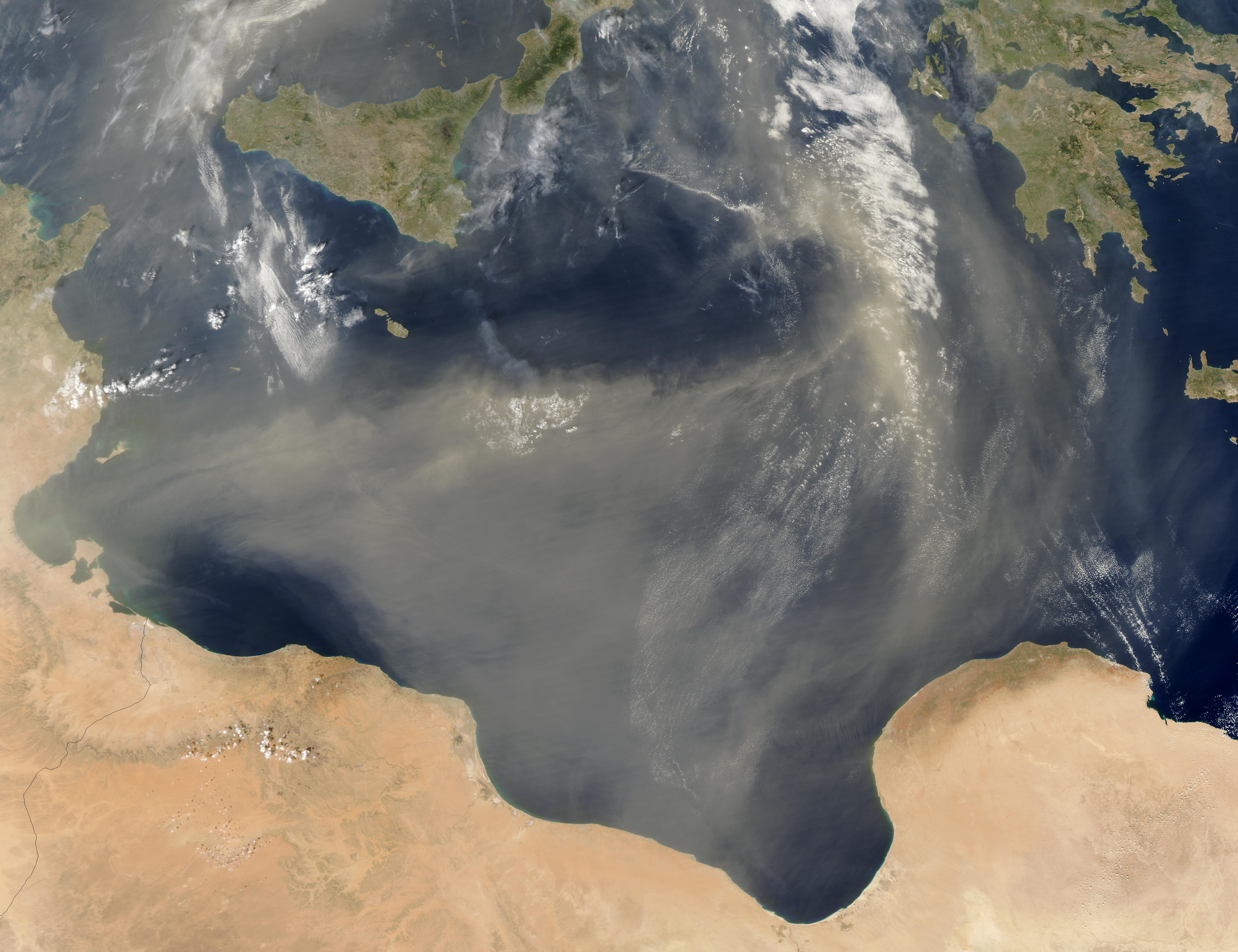 Saharan dust off Libya and Tunisia - related image preview