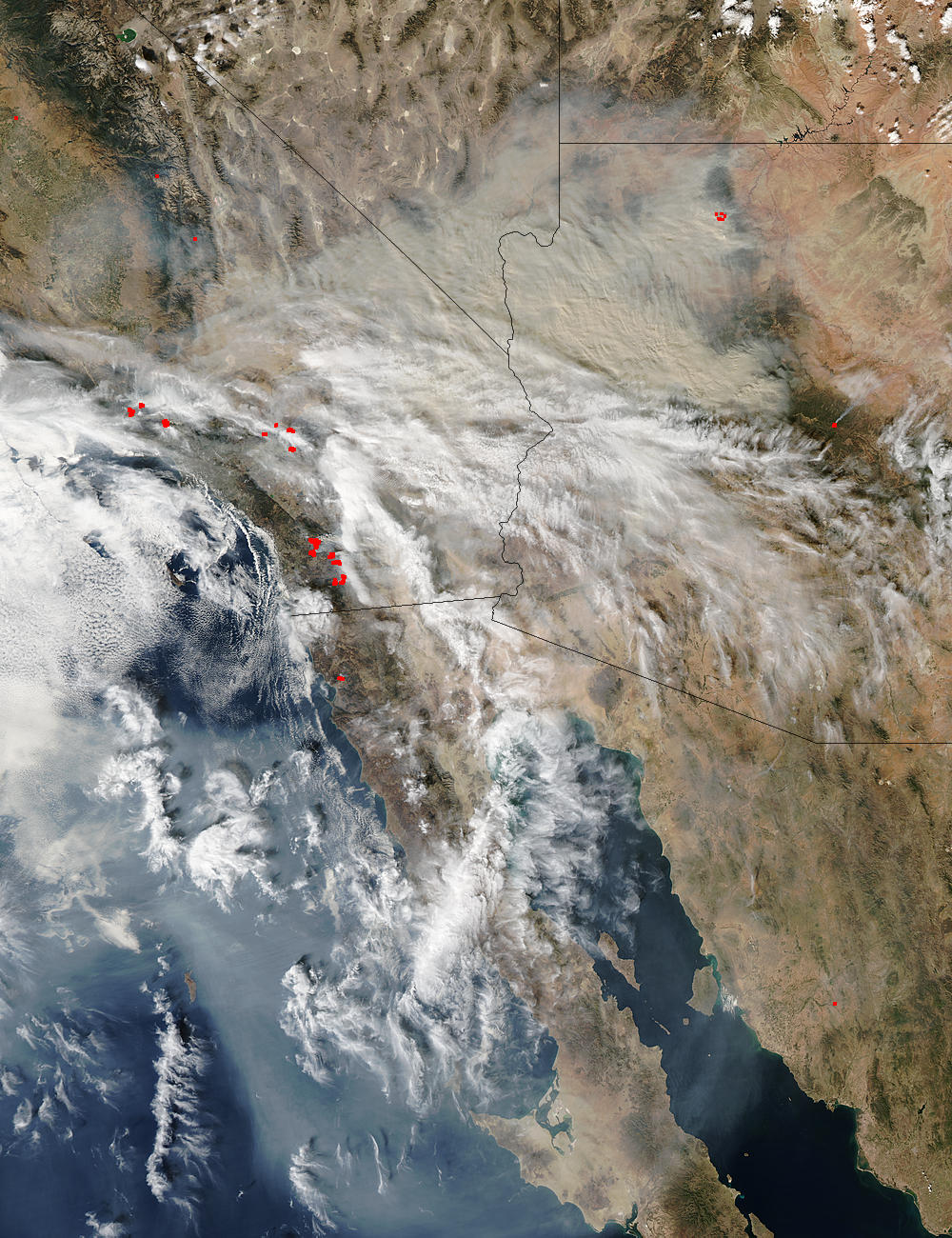 Smoke from California fires across Southwest United States - related image preview
