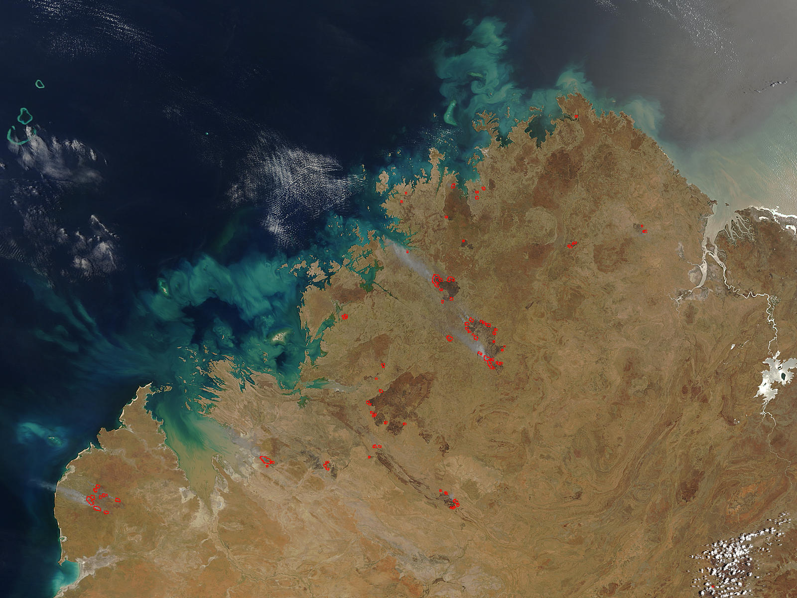 Fires and burn scars in northern Western Australia - related image preview
