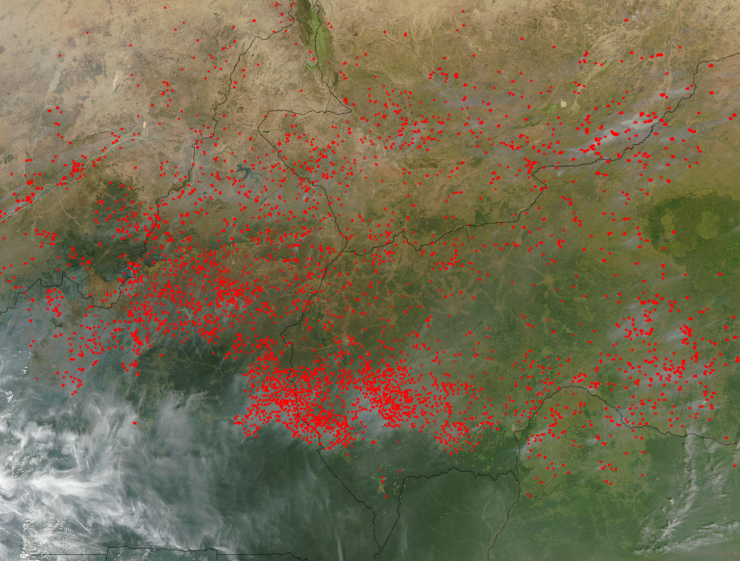 Fires across Central Africa - related image preview