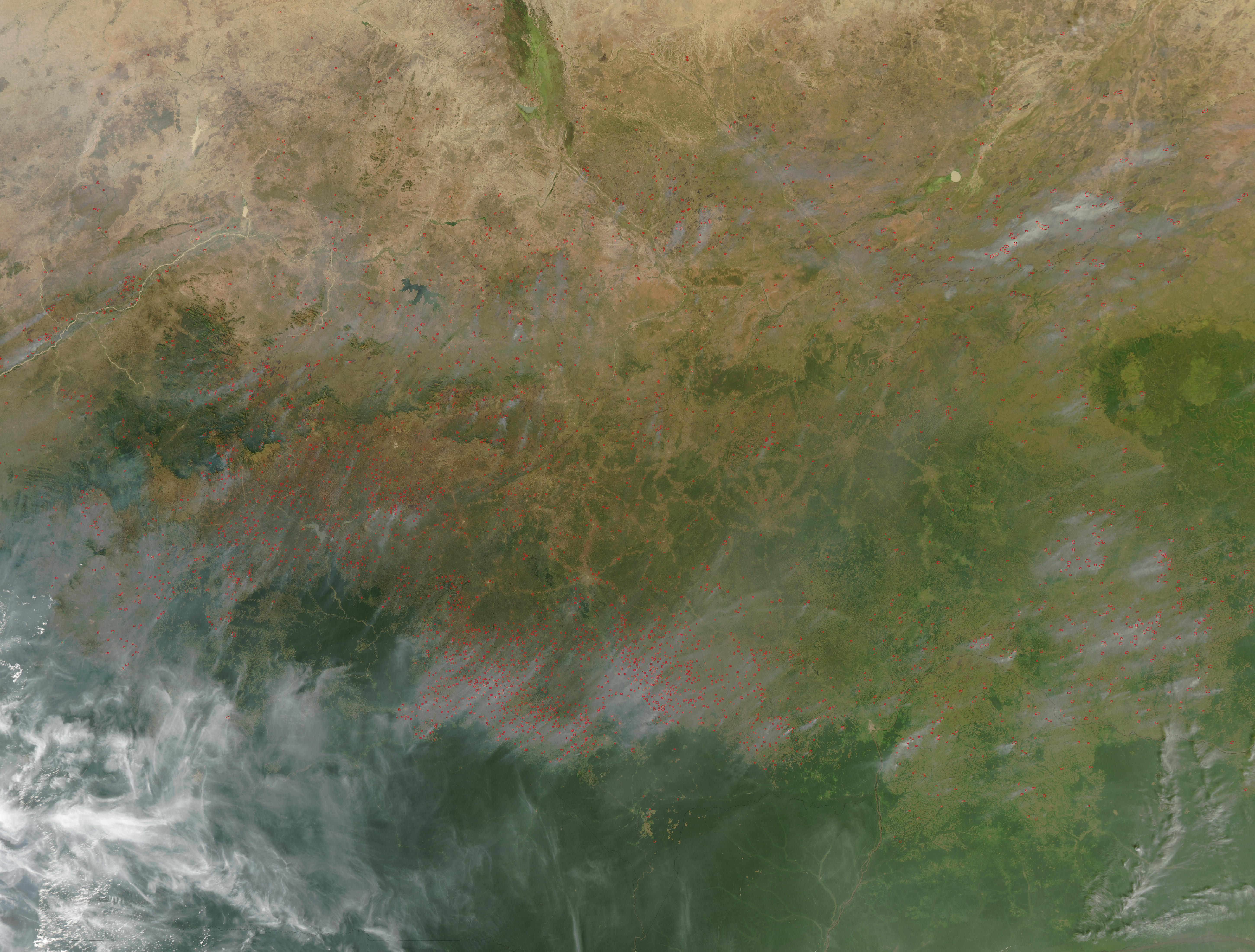 Fires across Central Africa - related image preview
