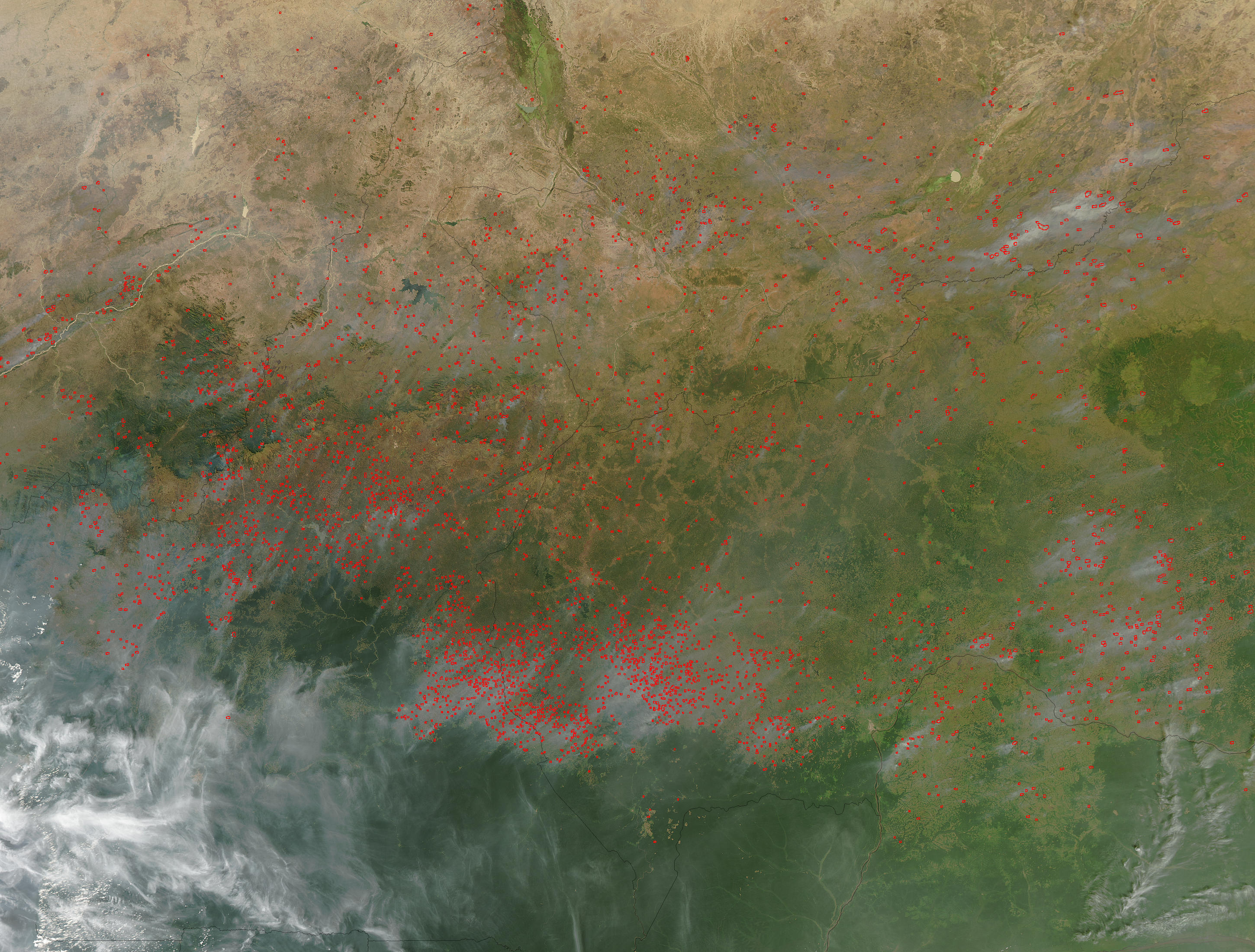 Fires across Central Africa - related image preview