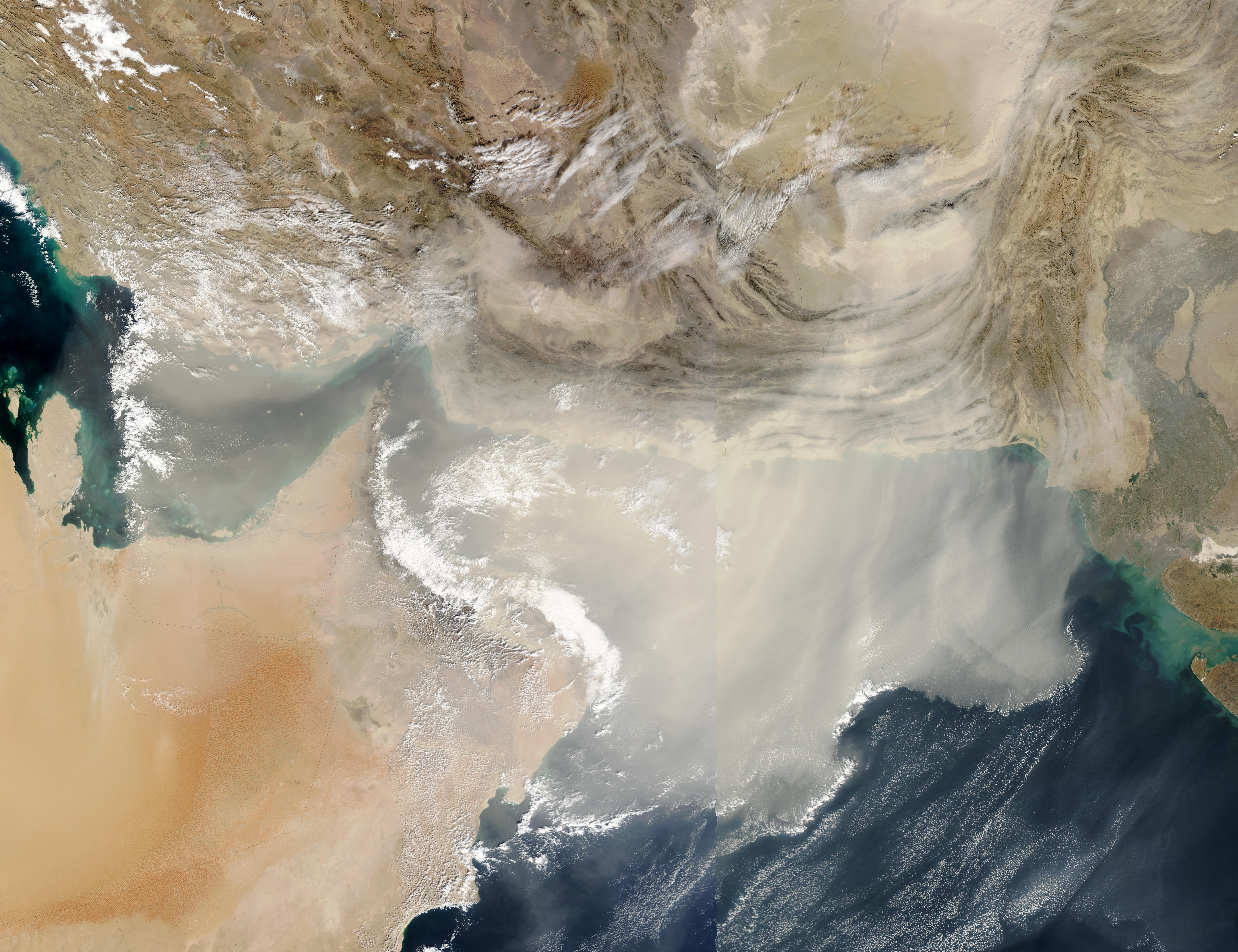 Dust storm over the Arabian Sea and the Persian Gulf - related image preview