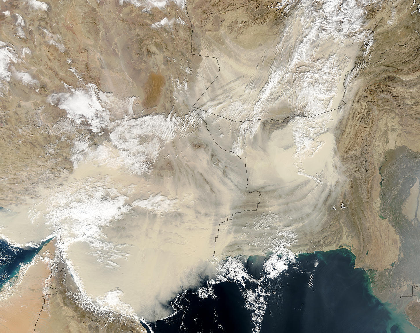 Dust storm over Southern Asia - related image preview