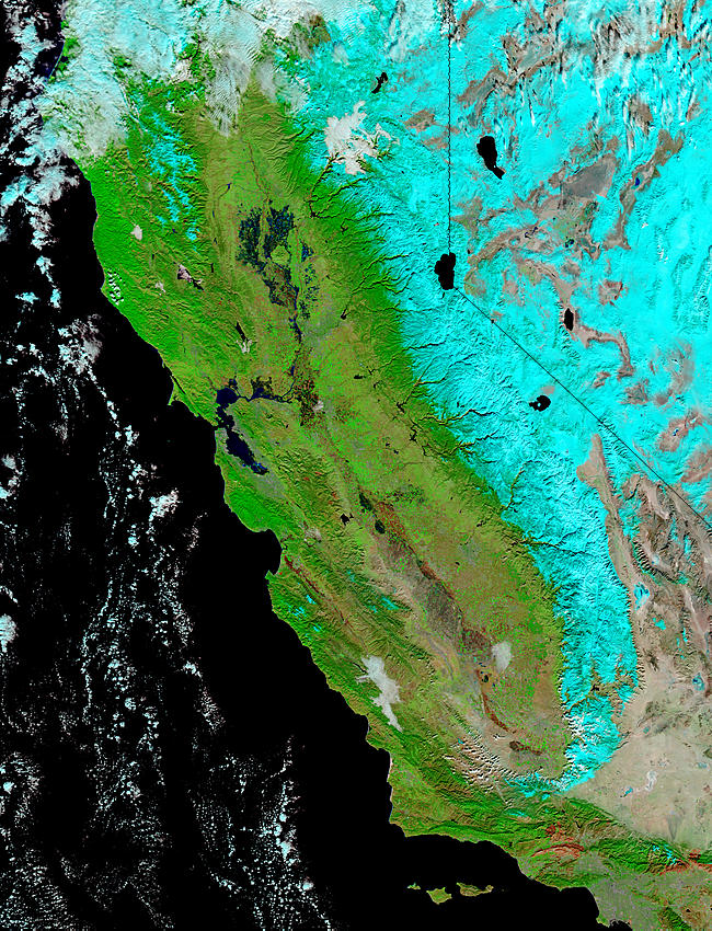 Floods in California (false color) - related image preview