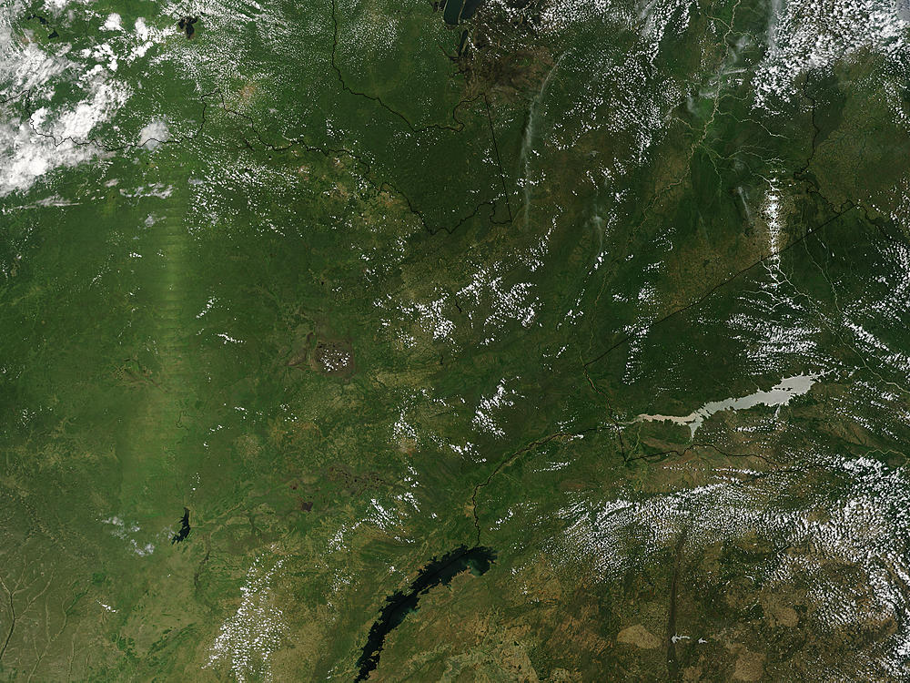 Sun glint (right) and vegetation hot spot (left) in Zambia - related image preview