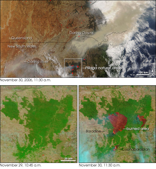 Dust and Fires in New South Wales, Australia