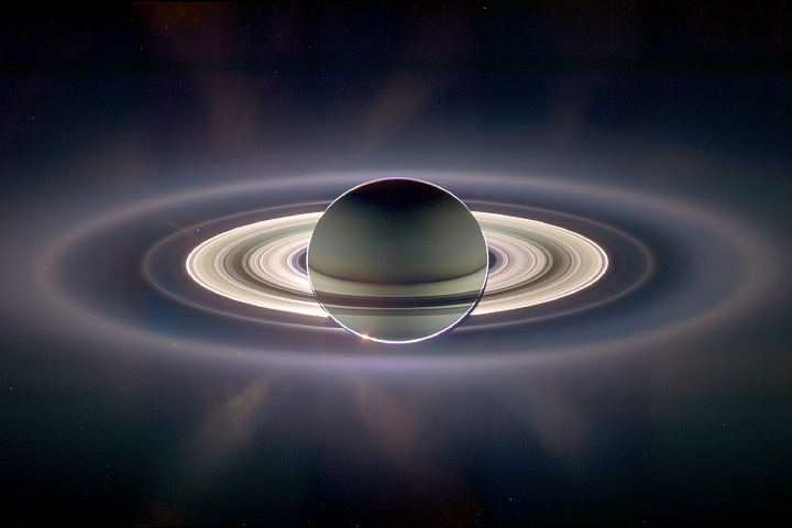 A View of Earth from Saturn