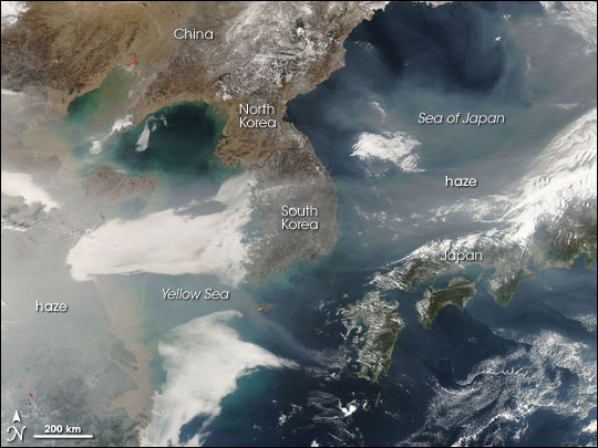 Haze over Korea