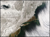 Snow over the Northeastern United States