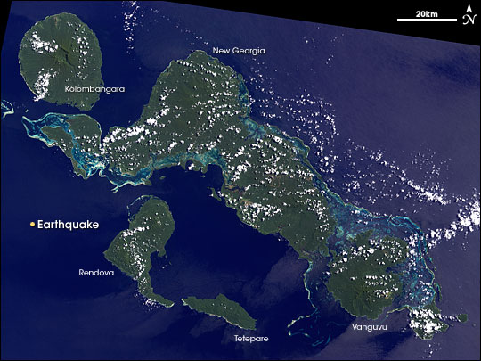 Magnitude 8.1 Earthquake off the Solomon Islands