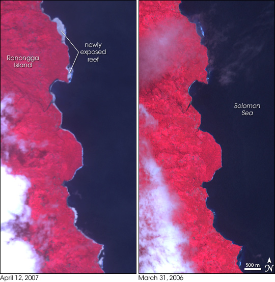 Earthquake Raises Ranongga Island