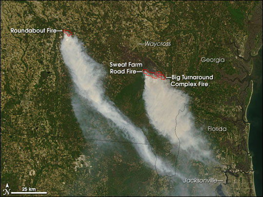 Fires in Southern Georgia