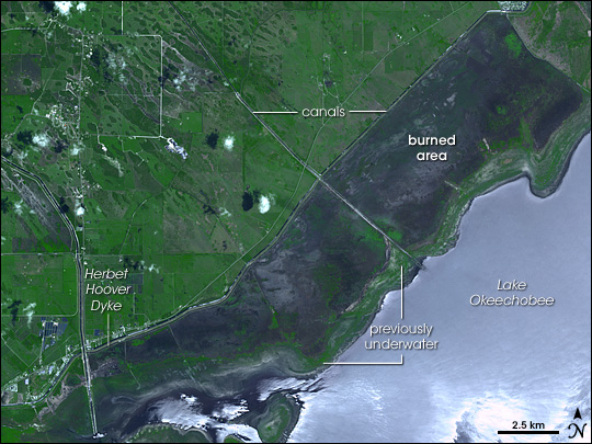 Fire Scar in Lake Okeechobee - related image preview