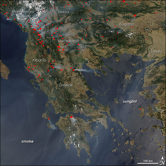 Fires on the Balkan Peninsula - related image preview