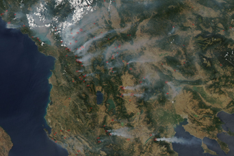 Fires on the Balkan Peninsula - related image preview