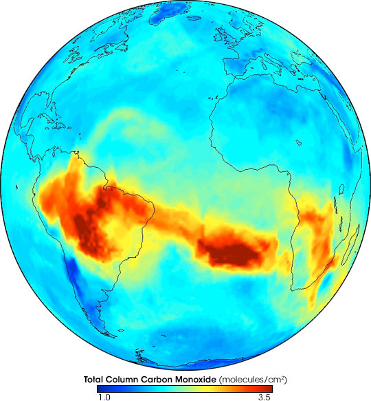 Global Carbon Monoxide in September 2005