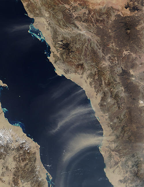 Dust storms over the Red Sea - related image preview