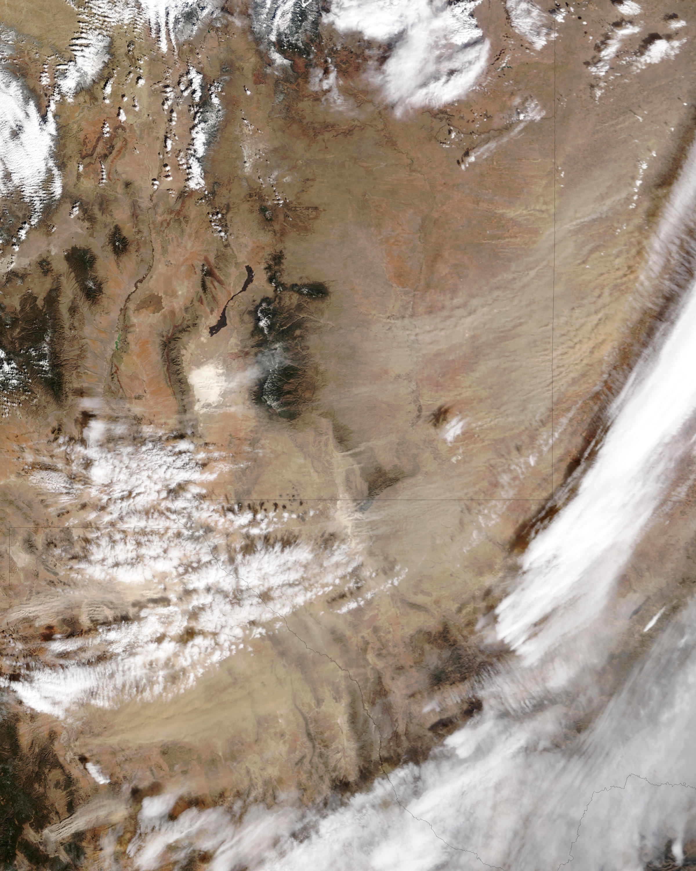 Dust storm in Texas and New Mexico (morning overpass) - related image preview