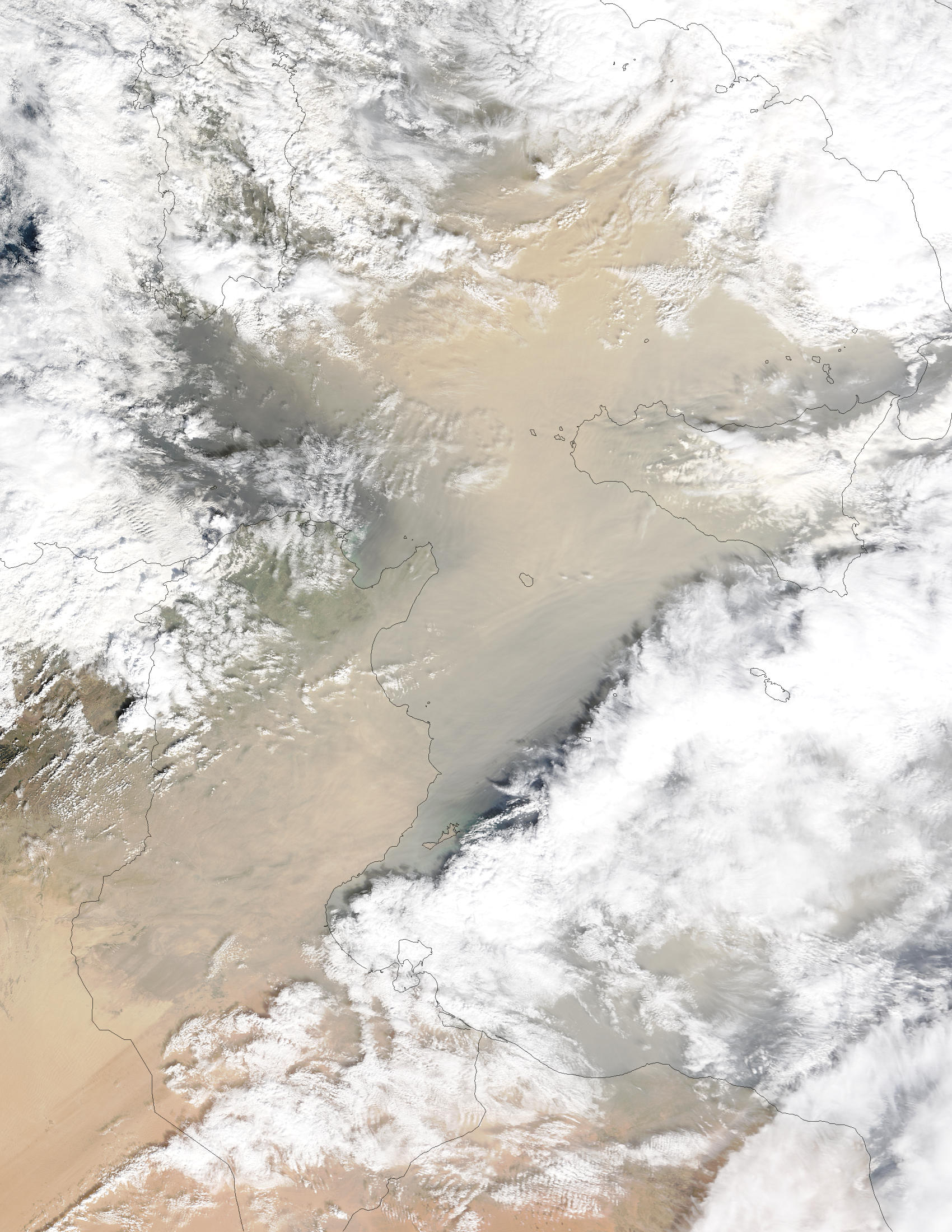 Saharan dust off Italy - related image preview