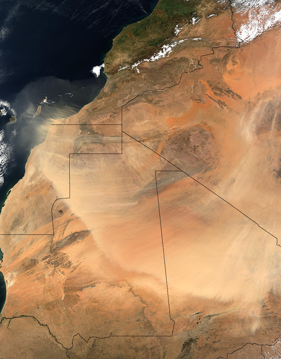 Dust across West Sahara (morning overpass) - related image preview