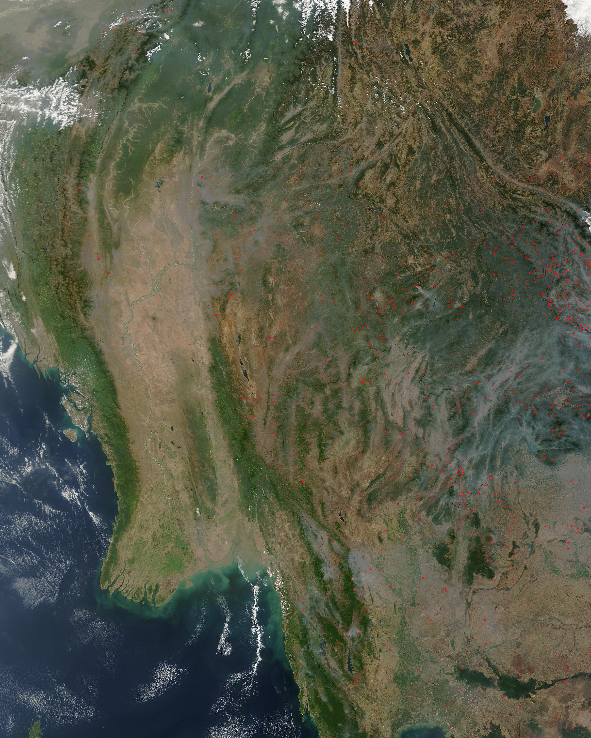 Fires and smoke in Indochina - related image preview