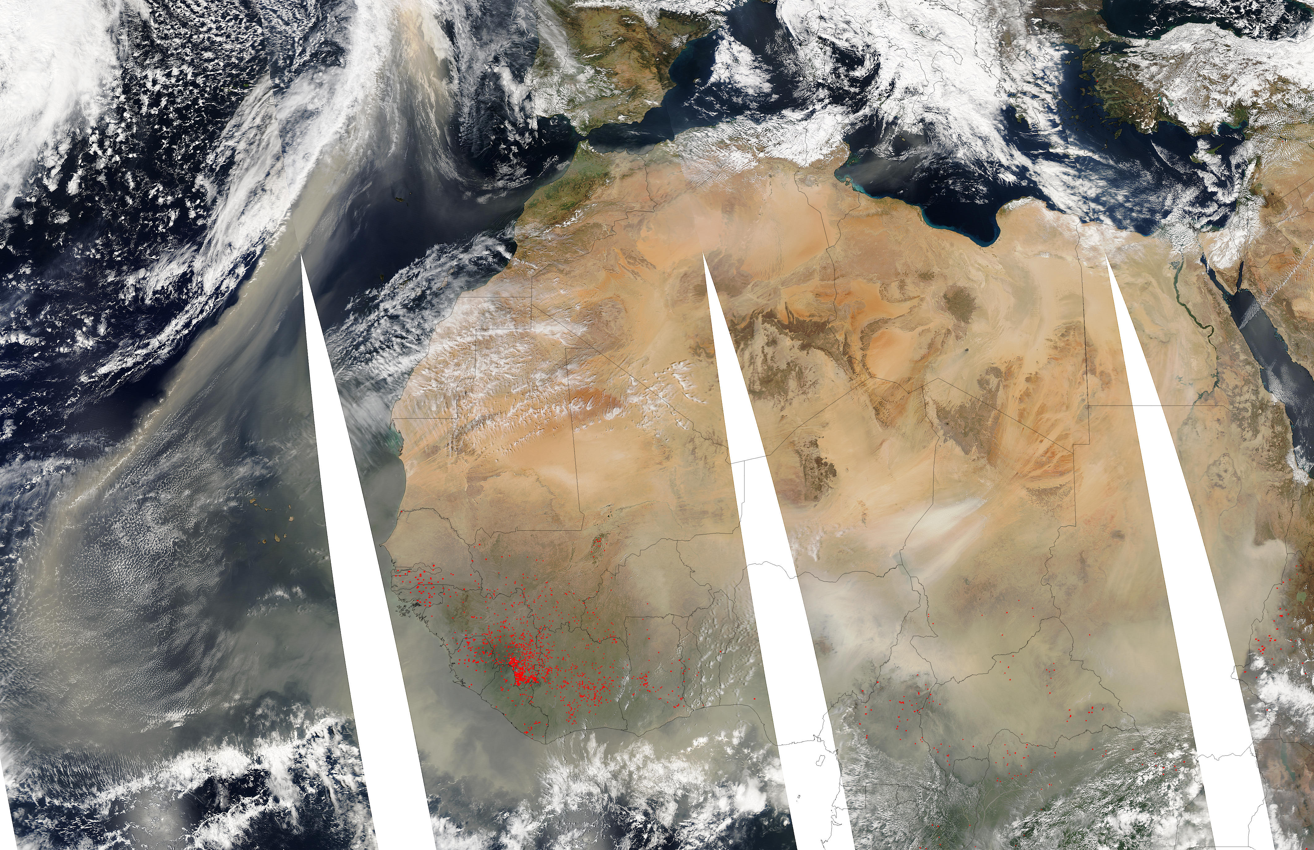 Dust storm across Central and West Africa - related image preview