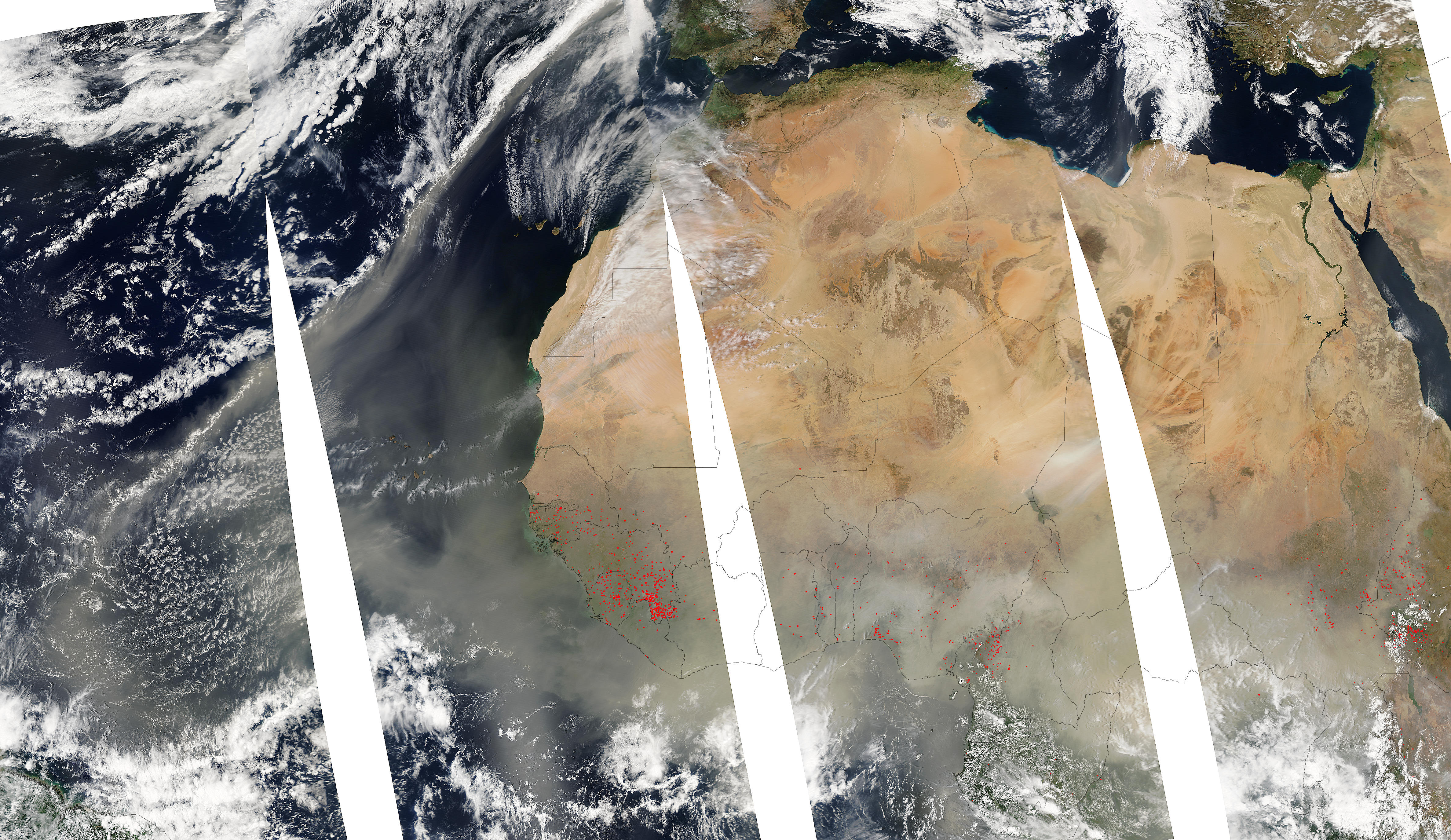 Dust storm across Central and West Africa - related image preview