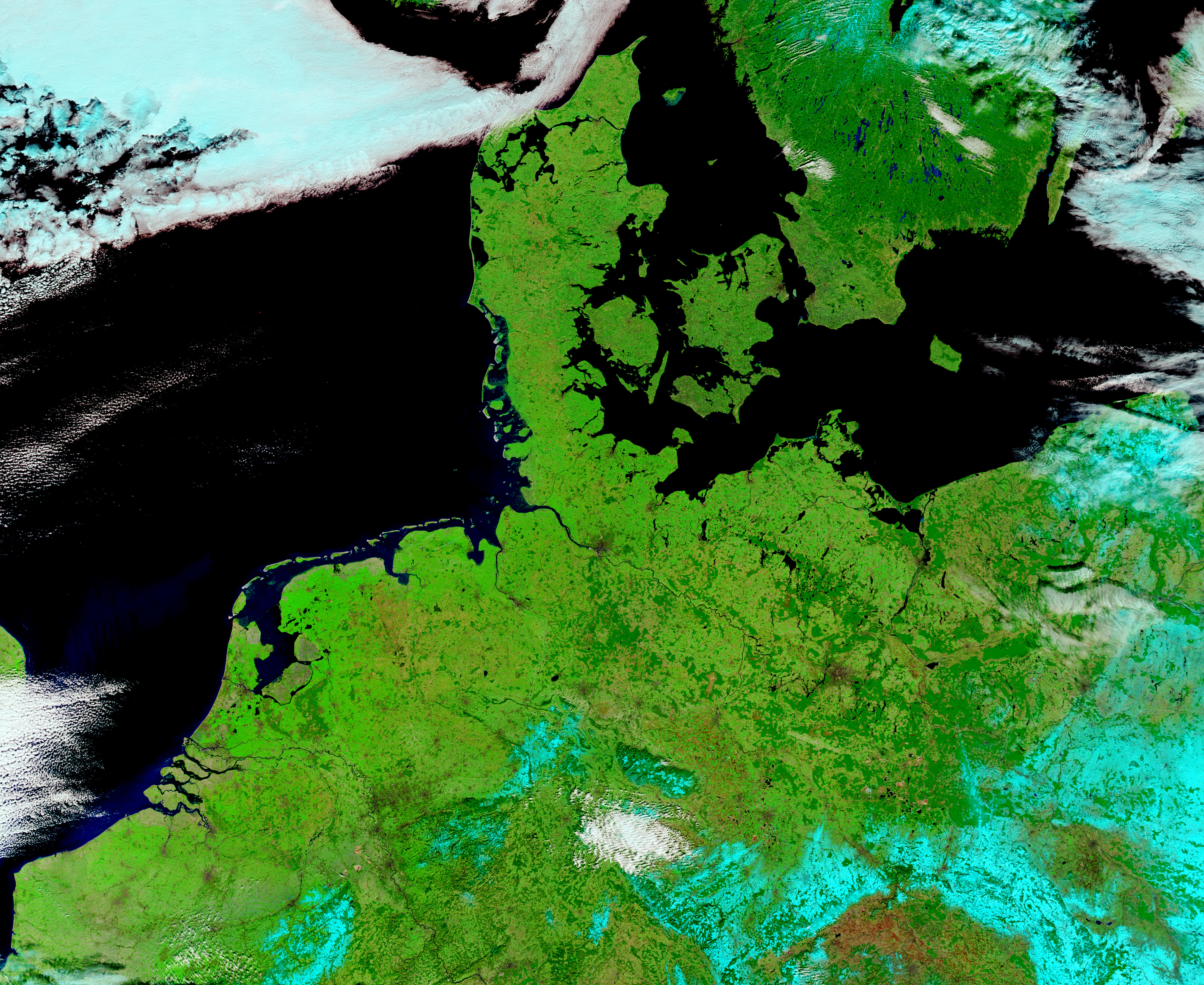 North Western Europe (false color) - related image preview