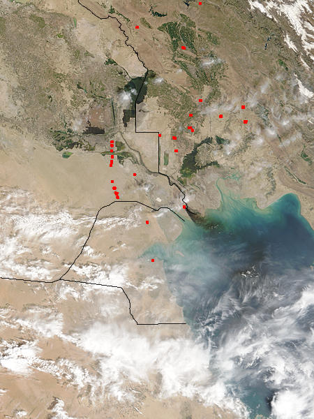 Smoke from pipeline fire in Southern Iraq - related image preview