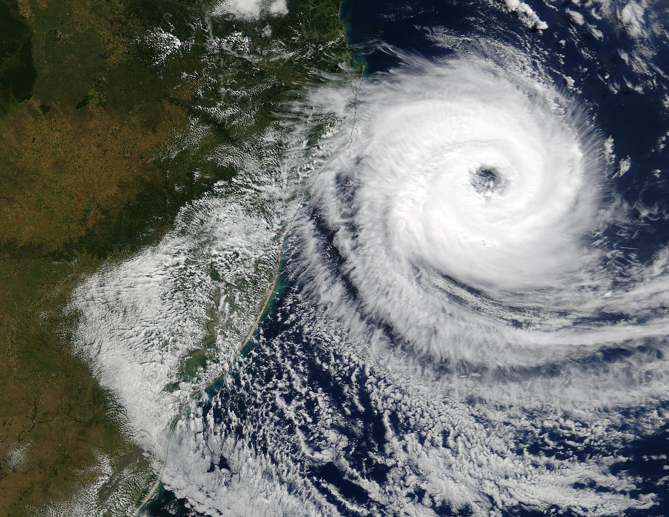 Tropical cyclone off Southern Brazil (morning overpass)