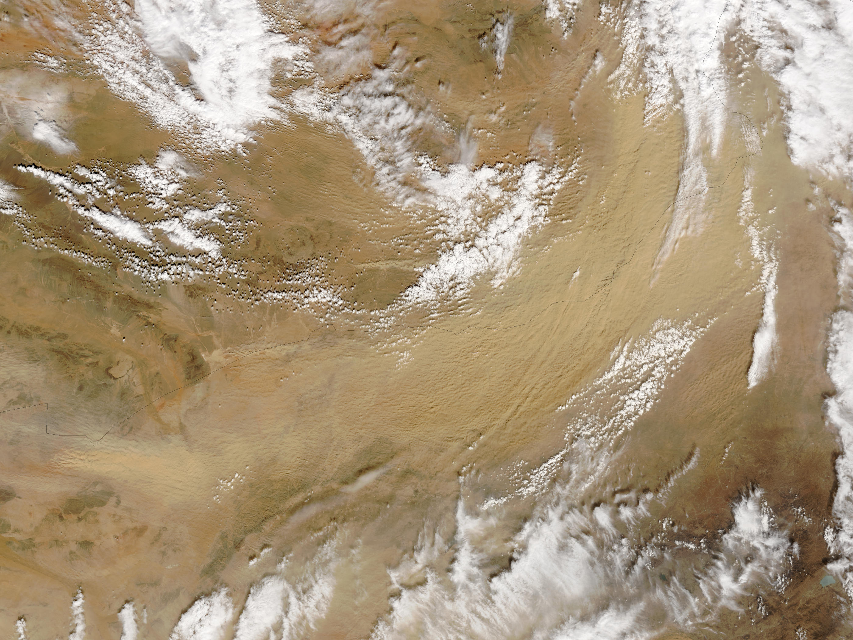 Dust Storm In Gobi Desert China
