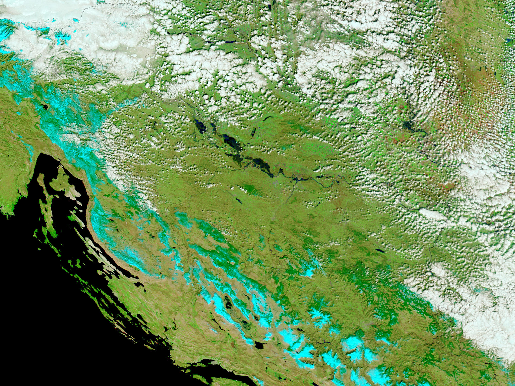 Floods in Croatia (false color) - related image preview