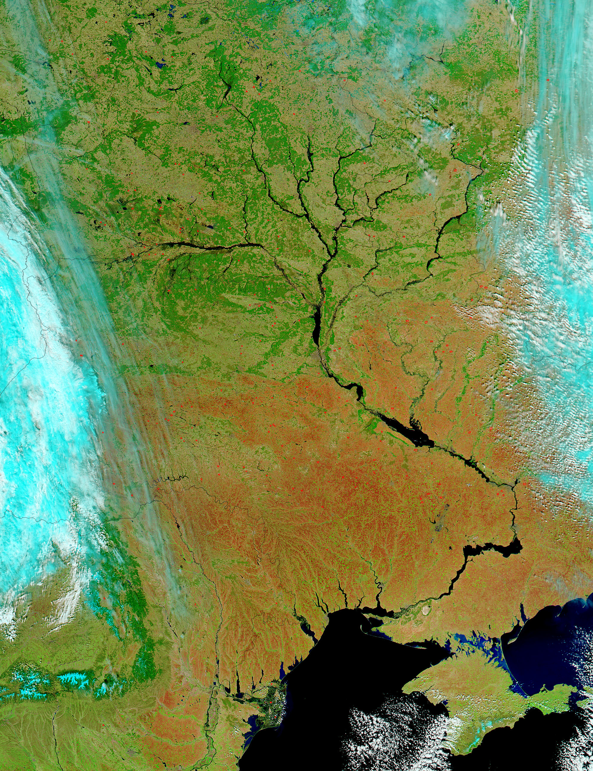 Floods in Belarus, Ukraine, and Western Russia (false color) - related image preview