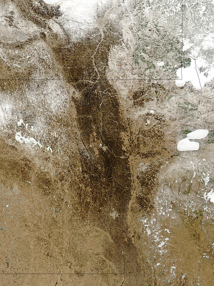 Red River in North Dakota and Minnesota (before floods) - related image preview