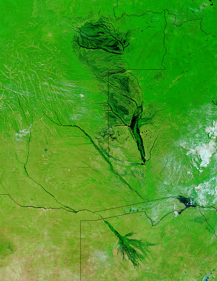 Seasonal flooding in Southern Africa (false color) - related image preview