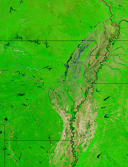 Floods in Arkansas (false color) - related image preview