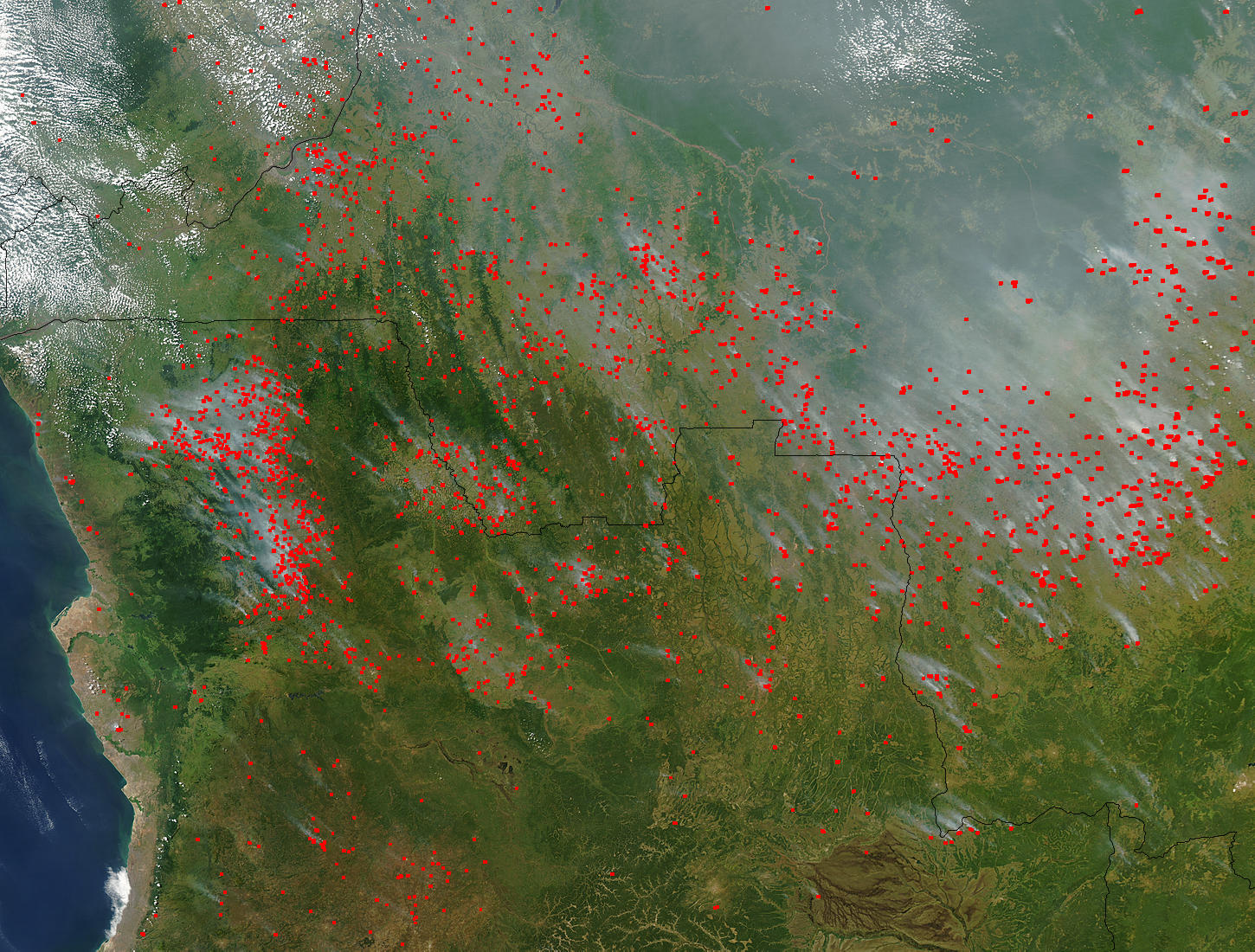 Fires across Congo and Angola - related image preview