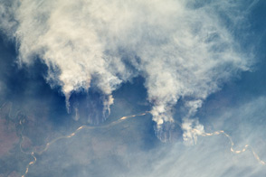 Fires along the Rio Xingu, Brazil