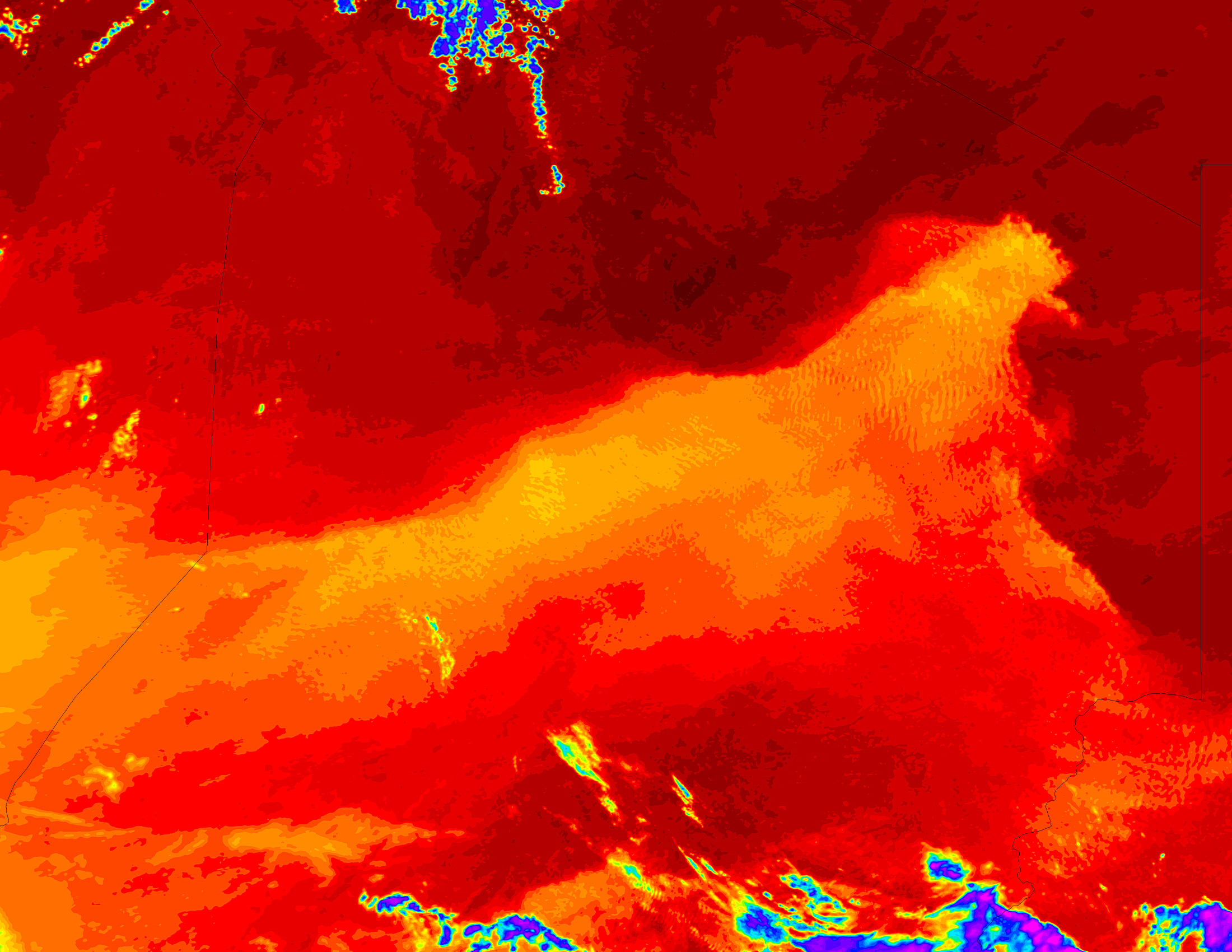 Dust storm in Chad (Surface Temperature image) - related image preview